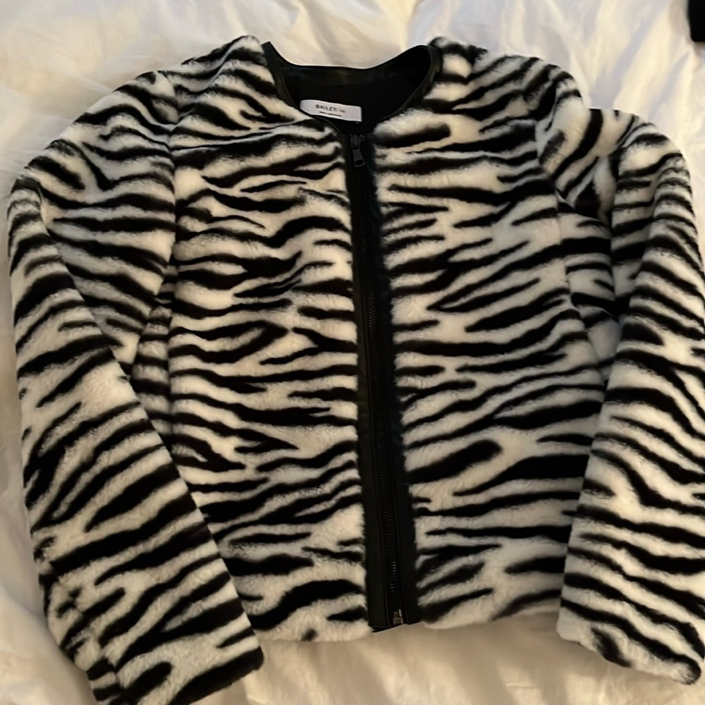 Like new Bailey44 Beautiful soft Faux Fur Jacket exc cond purchased at Bloomies